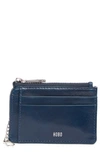 Hobo Kai Vintage Leather Card Case In Sapphire