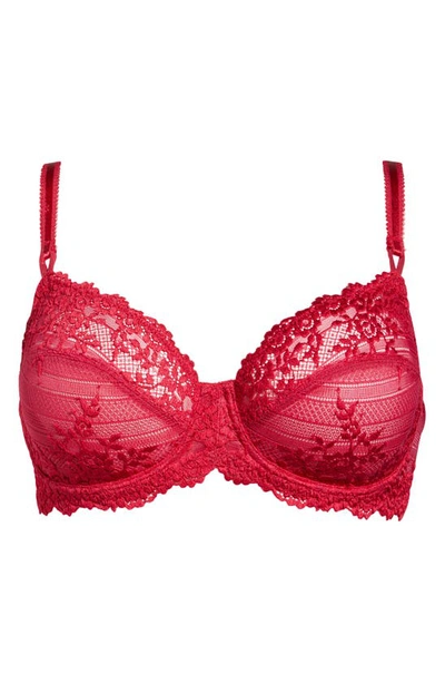 Wacoal Embrace Lace Underwire Bra 65191, Up To Ddd Cup In Persian Red