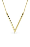 Bling Jewelry Chevron Pendant Necklace In Gold