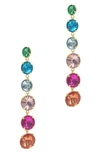 Adornia Rainbow Linear Drop Earrings In Multi