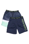 Calvin Klein Kids' 2-pack Boxer Briefs In Dip Dye/black Iris