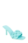 Bcbgeneration Women's Marlino Snakeskin-embossed Leather Sandals In Aqua Splash