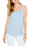 Nic + Zoe Perfect High-low Stretch Cotton Tank In Cloud