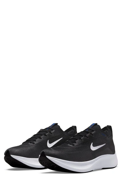 Nike Men's Zoom Fly 4 Road Running Shoes In Black/ White