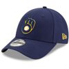 New Era Men's Navy Milwaukee Brewers 2024 Mlb Postseason Side Patch 9forty Adjustable Hat In Navy