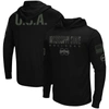 Colosseum Black Mississippi State Bulldogs Oht Military Appreciation Hoodie Long Sleeve T-shirt In Black
