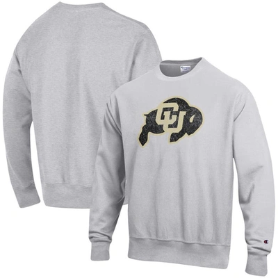 Champion Heathered Gray Colorado Buffaloes Vault Logo Reverse Weave Pullover Sweatshirt