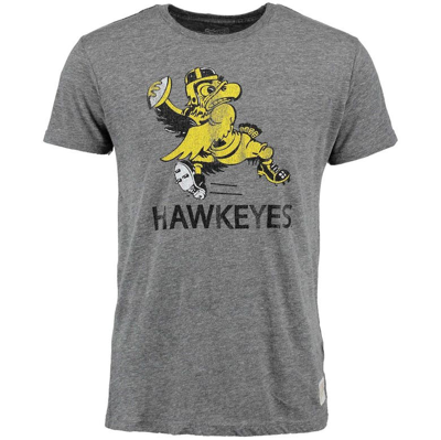 Retro Brand Original  Heather Gray Iowa Hawkeyes Vintage Tri-blend T-shirt