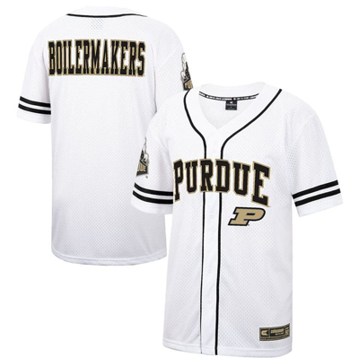 Colosseum White Purdue Boilermakers Free Spirited Mesh Button-up Baseball Jersey