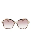 LONGCHAMP 57MM AMAZONE MODIFIED RECTANGLE SUNGLASSES