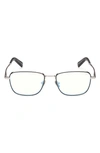 Tom Ford 53mm Blue Filter Optical Glasses In Shiny Gunmetal