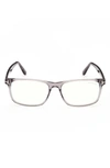 Tom Ford 56mm Square Optical Glasses - Transparent In Gryo