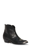 Golden Goose Young Ankle Boots In Leather With Cowboy-style Decoration In Black