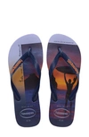 Havaianas 'hype' Flip Flop In Navy Blue/begonia Orange