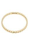 Nadri Golden Hour Twisted Chain Bangle In Gold