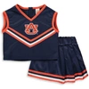 LITTLE KING GIRLS YOUTH NAVY AUBURN TIGERS TWO-PIECE CHEER SET