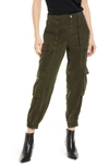 Allsaints Frieda Cargo Joggers In Khaki Green