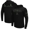 Colosseum Men's Black Virginia Cavaliers Oht Military-inspired Appreciation Hoodie Long Sleeve T-shirt In Black