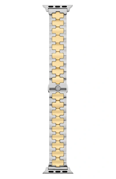 Tory Burch The Reva 20mm Apple Watch® Bracelet Watchband In 2t Gold