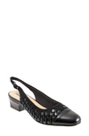 TROTTERS TROTTERS DEA WOVEN SLINGBACK PUMP