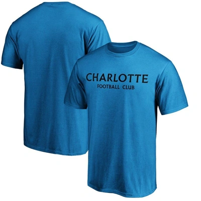 Fanatics Branded Blue Charlotte Fc Wordmark T-shirt