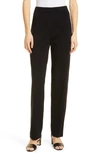 Misook Straight Leg Cashmere Pants In Black