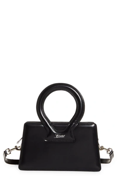 Luar Ana Mini Smooth Leather Top Handle Bag In Black