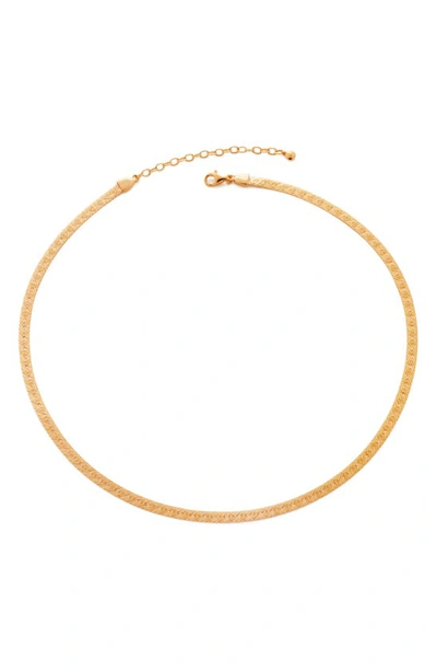 Monica Vinader Vintage Recycled 18ct Yellow Gold-plated Vermeil On Sterling Silver Choker Necklace