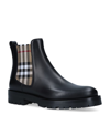 BURBERRY LEATHER VINTAGE CHECK CHELSEA BOOTS