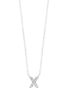 Bony Levy Icon Diamond Initial Pendant Necklace In 18k White Gold - X