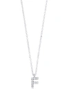 Bony Levy Icon Diamond Initial Pendant Necklace In 18k White Gold - F