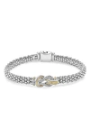 Lagos 18k Gold And Sterling Silver Newport Knot Bracelet With Diamonds In Diamond