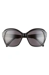 Celine 56mm Oversized Square Sunglasses In Black