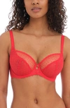 Freya Temptress Underwire Contour Plunge Bra In Chilli Red