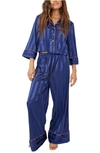 Free People Pajama Party Sleep Set In Navy Peony
