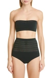 Alaïa Cutout Seamless Two-piece Swimsuit In Midnight