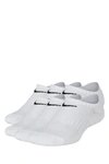 Nike Performance Cushioned No-show Kids' Training Socks (6 Pair) In 100 White/black