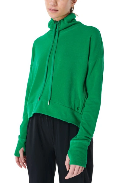 Sweaty Betty Harmonise Luxe Sweatshirt In Vivid Green
