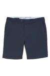Bugatchi Flat Front Chino Shorts In New Navy
