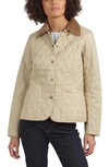 Barbour Summer Liddesdale Diamond Quilted Jacket In Pearl/ Navy