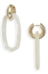Kendra Scott Danielle Link Drop Earrings In Gold Ivory Mother Of Pearl