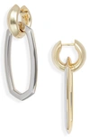 Kendra Scott Danielle Link Earrings, Mother-of-pearl In Gold/ Rhodium Mixed Metal