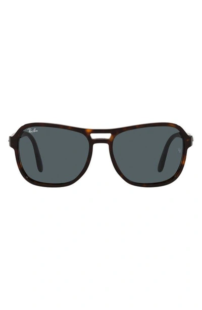 Ray Ban Ray-ban Square Sunglasses, 58mm In Havana/ Blue