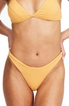 Billabong So Dazed Tanga Bikini Bottoms In Marigold