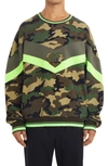 Dolce & Gabbana Logo-plaque Camouflage-print Sweatshirt In Green Multicolor