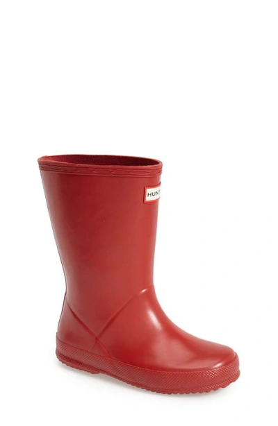 Hunter Original Kids First (18 Months-8 Years) Rain Boots In Military Red
