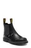 Dr. Martens Neighborhood 2976 Paint-splattered Leather Chelsea Boots In Black/ White