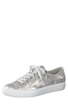 PAUL GREEN LACY ZIP LEATHER SNEAKER