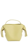 Acne Studios Mini Musubi Leather Top Handle Bag In Apple Green