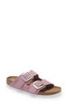 Birkenstock Arizona Big Buckle Nubuck Sandals In Orchid